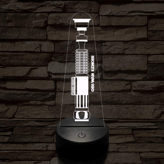 Obi-Wan Kenobi új fénykardja 7 színű 3D led lámpa