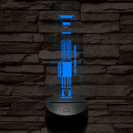 Obi-Wan Kenobi új fénykardja 7 színű 3D led lámpa
