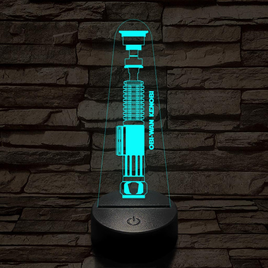 Obi-Wan Kenobi új fénykardja 7 színű 3D led lámpa