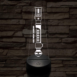 Obi-Wan Kenobi régi fénykardja 7 színű 3D led lámpa