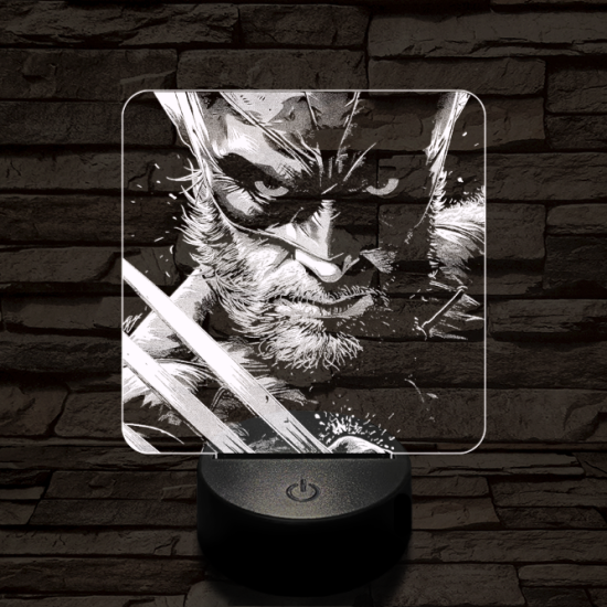 Rozsomák 7 színű valósághű 3D led lámpa