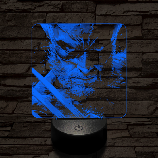 Rozsomák 7 színű valósághű 3D led lámpa