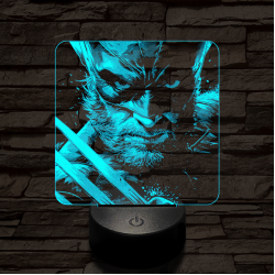 Rozsomák 7 színű valósághű 3D led lámpa