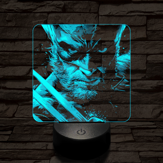 Rozsomák 7 színű valósághű 3D led lámpa