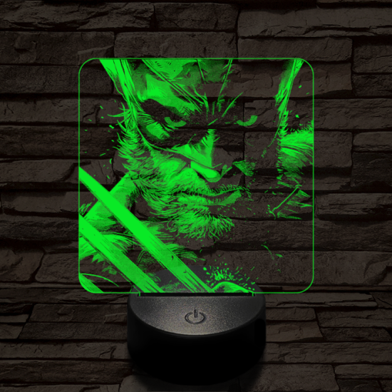 Rozsomák 7 színű valósághű 3D led lámpa