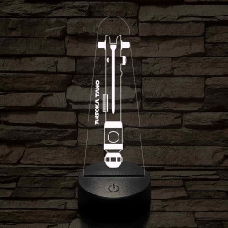 Ahsoka Tano fénykardja 7 színű 3D led lámpa