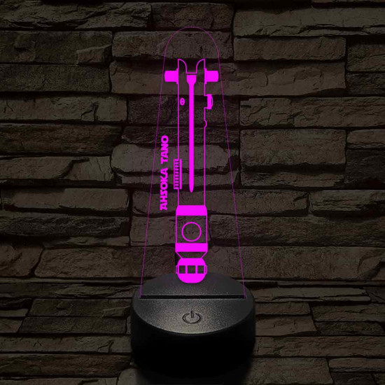 Ahsoka Tano fénykardja 7 színű 3D led lámpa