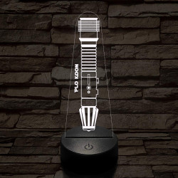 Plo Koon fénykardja 7 színű 3D led lámpa