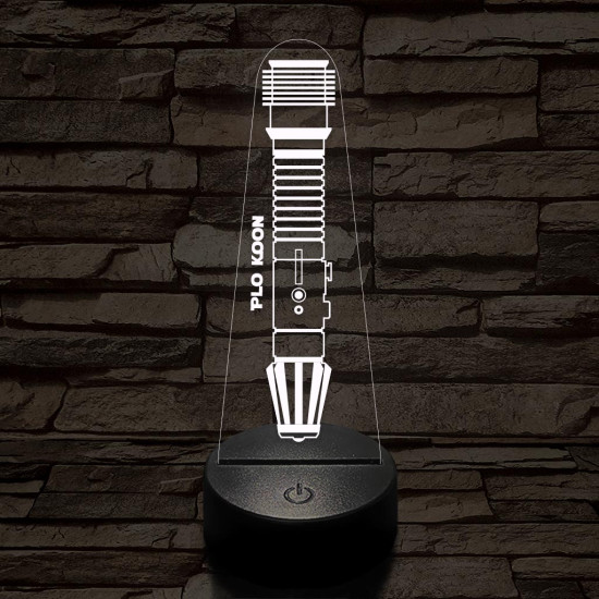 Plo Koon fénykardja 7 színű 3D led lámpa