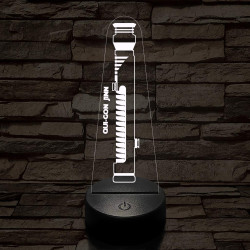 Qui-Gon Jinn fénykardja 7 színű 3D led lámpa