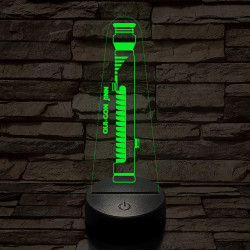 Qui-Gon Jinn fénykardja 7 színű 3D led lámpa