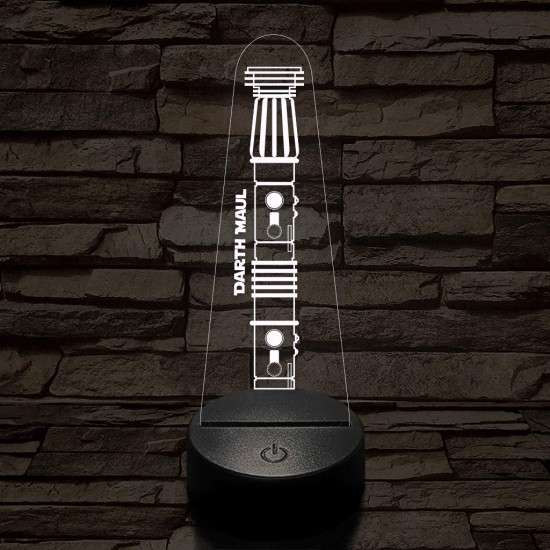 Darth Maul fénykardja 7 színű 3D led lámpa