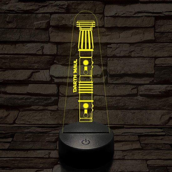 Darth Maul fénykardja 7 színű 3D led lámpa