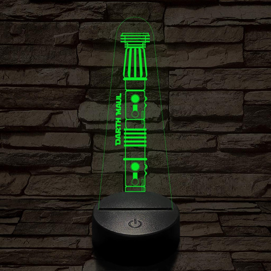 Darth Maul fénykardja 7 színű 3D led lámpa
