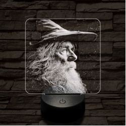 Gandalf 7 színű valósághű 3D led lámpa