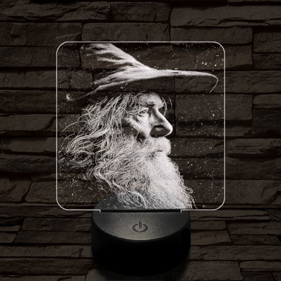 Gandalf 7 színű valósághű 3D led lámpa