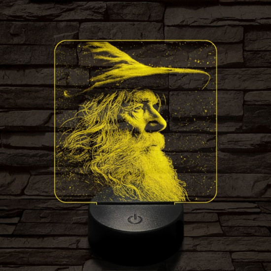 Gandalf 7 színű valósághű 3D led lámpa