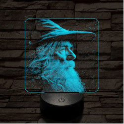 Gandalf 7 színű valósághű 3D led lámpa