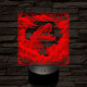 Godzilla diadal 7 színű valósághű 3D led lámpa
