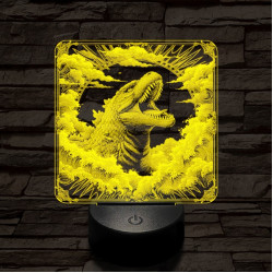 Godzilla diadal 7 színű valósághű 3D led lámpa