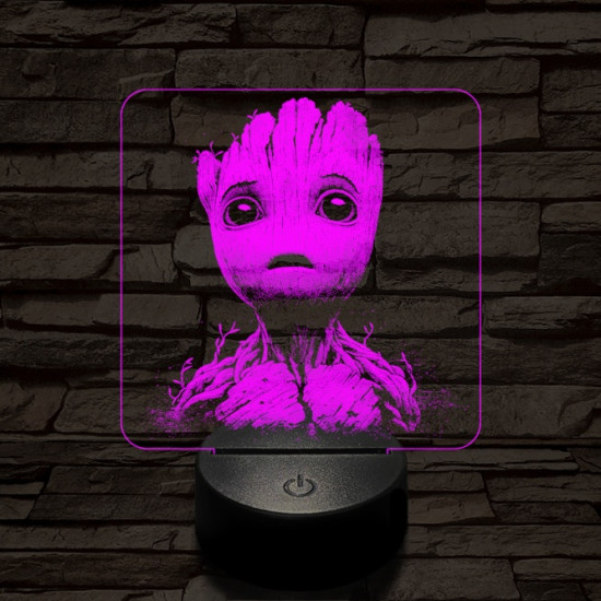 Groot csodálkozik 7 színű valósághű 3D led lámpa