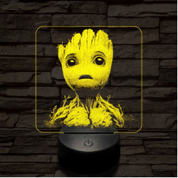 Groot csodálkozik 7 színű valósághű 3D led lámpa