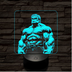 Hulk dühös 7 színű valósághű 3D led lámpa