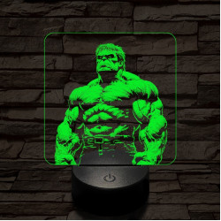 Hulk dühös 7 színű valósághű 3D led lámpa