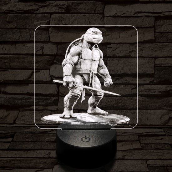 Leonárdó a tini ninja 7 színű valósághű 3D led lámpa