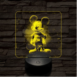 Mickey Egér vidám 7 színű valósághű 3D led lámpa