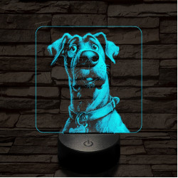 Mr Schooby Doo 7 színű valósághű 3D led lámpa