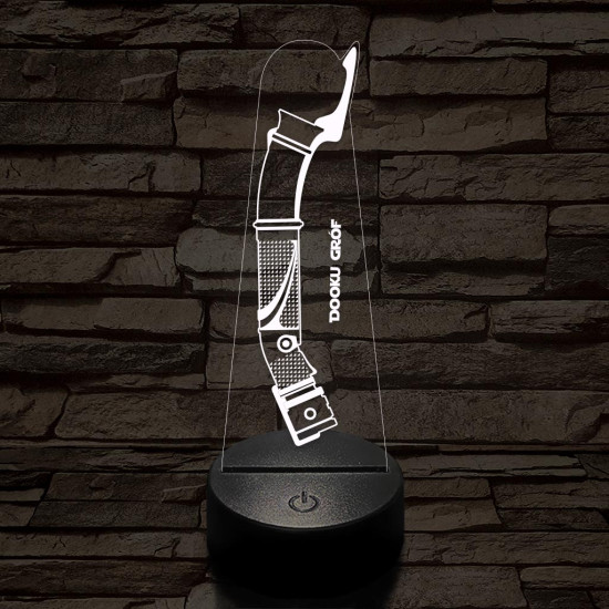 Dooku gróf fénykardja 7 színű 3D led lámpa