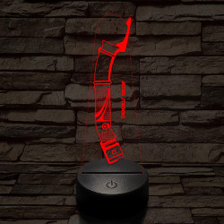 Dooku gróf fénykardja 7 színű 3D led lámpa