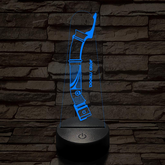 Dooku gróf fénykardja 7 színű 3D led lámpa