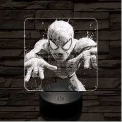 Pókember hálót vet 7 színű valósághű 3D led lámpa