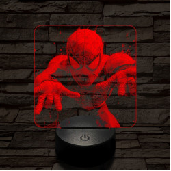 Pókember hálót vet 7 színű valósághű 3D led lámpa