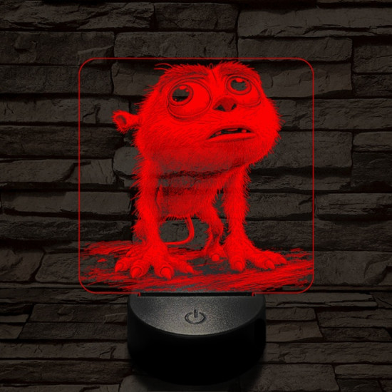 Szeszélyes szörny 7 színű valósághű 3D led lámpa