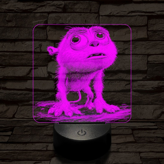 Szeszélyes szörny 7 színű valósághű 3D led lámpa