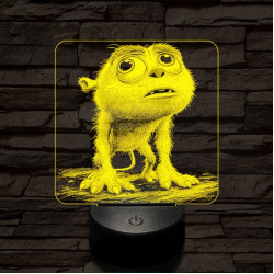 Szeszélyes szörny 7 színű valósághű 3D led lámpa
