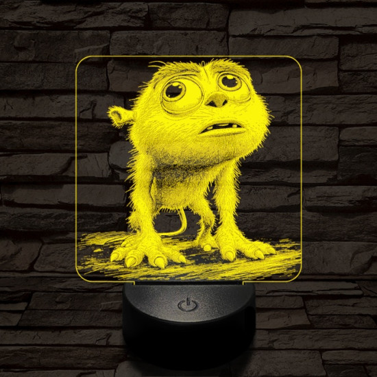 Szeszélyes szörny 7 színű valósághű 3D led lámpa
