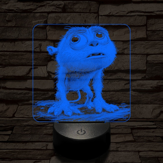 Szeszélyes szörny 7 színű valósághű 3D led lámpa