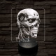 T-800-as halálosztó 7 színű valósághű 3D led lámpa