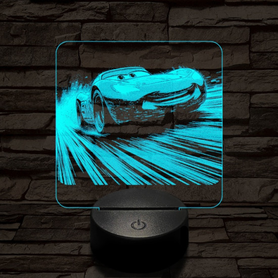 Verda az élen 7 színű valósághű 3D led lámpa