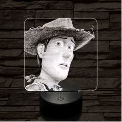 Woody 7 színű valósághű 3D led lámpa