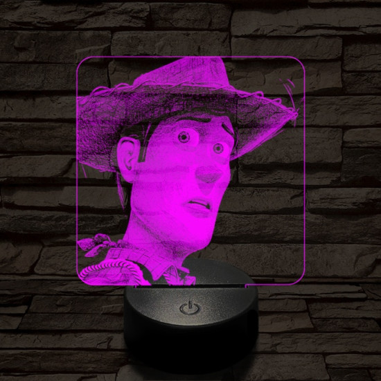 Woody 7 színű valósághű 3D led lámpa