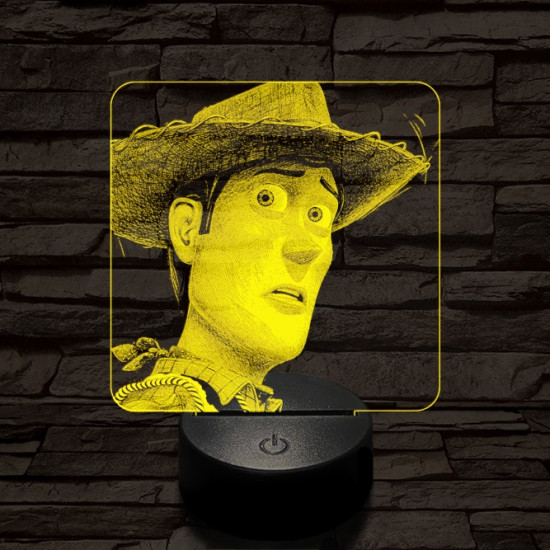 Woody 7 színű valósághű 3D led lámpa