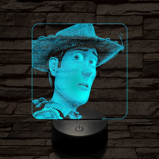 Woody 7 színű valósághű 3D led lámpa
