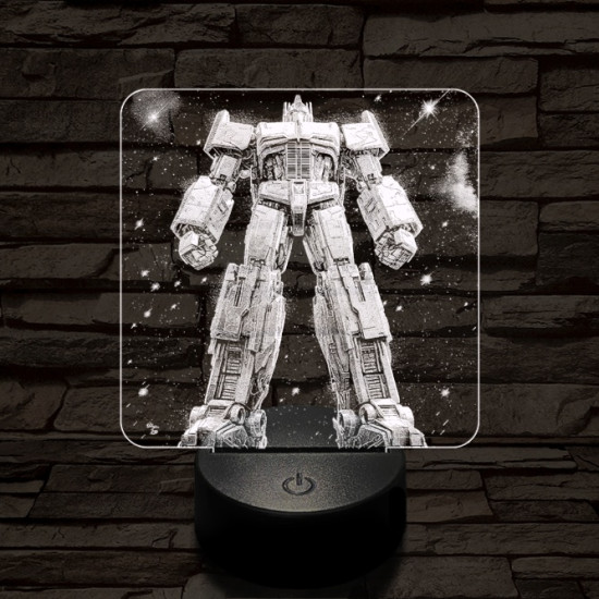 Optimus dicsősége 7 színű valósághű 3D led lámpa