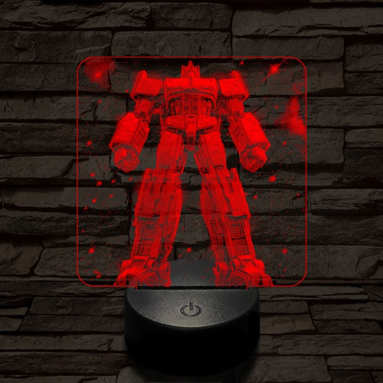 Optimus dicsősége 7 színű valósághű 3D led lámpa