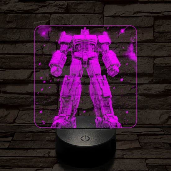 Optimus dicsősége 7 színű valósághű 3D led lámpa